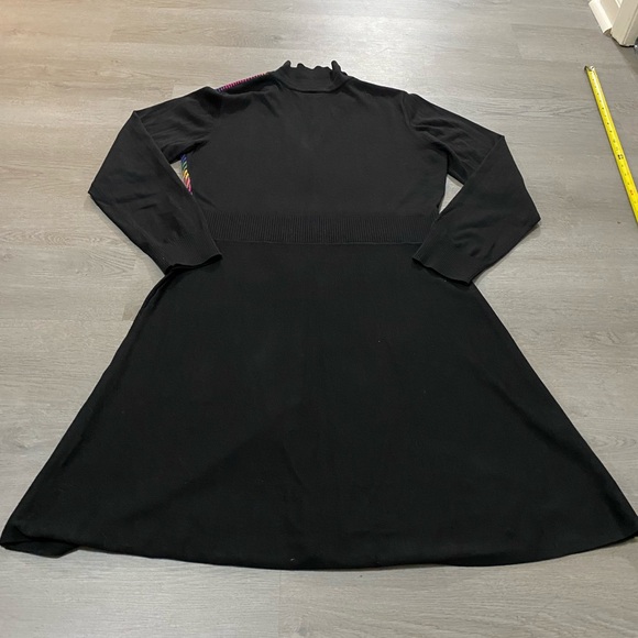 Modcloth Marsha Marsha Rainbow Stripe Long Sleeve Sweater Dress Collar NWT - Picture 3 of 10